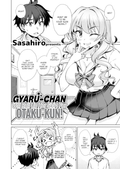 Gyaru-chan Will Roll Up Her Skirt For Otaku-kun! Hentai