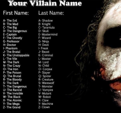 What is your Villain name?